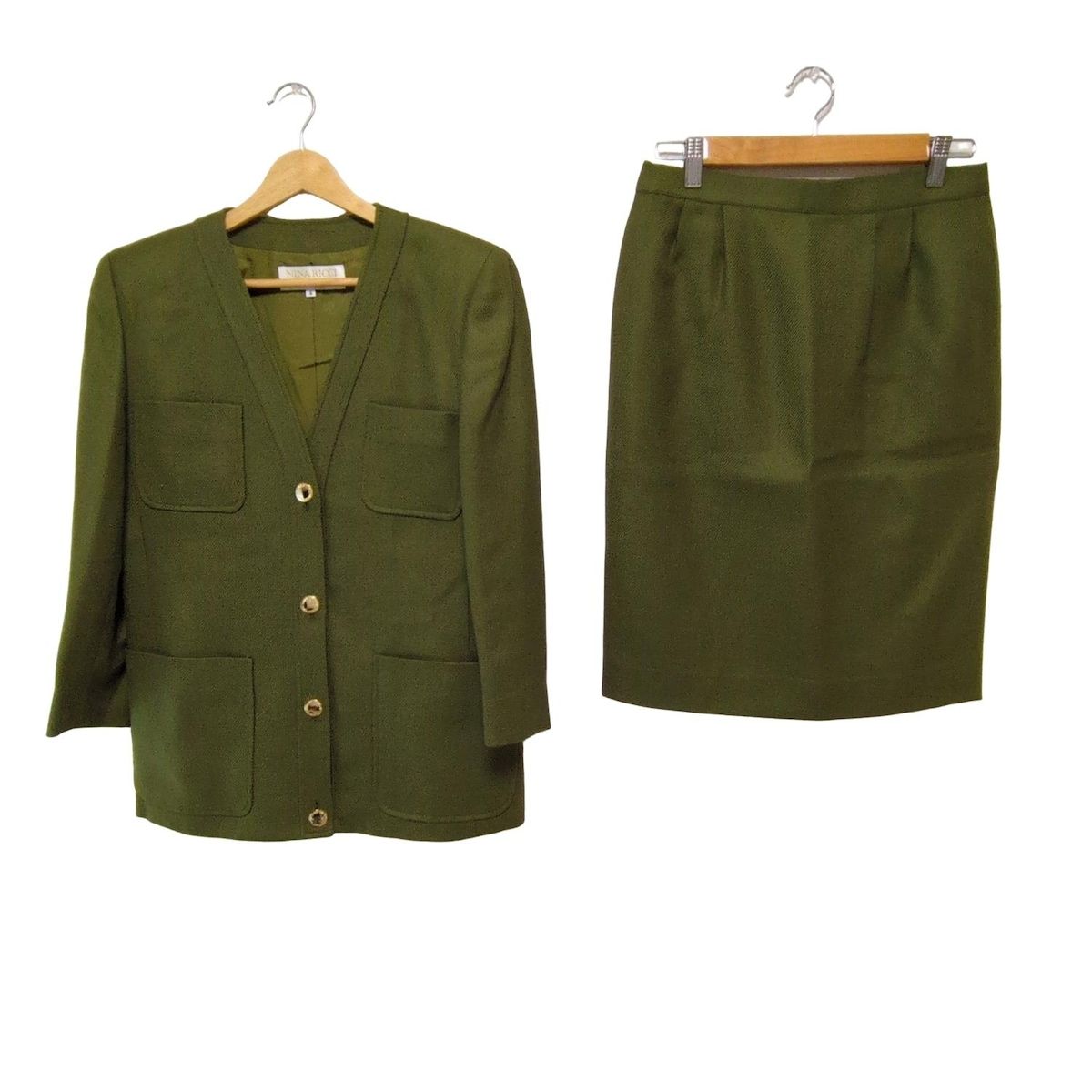 NINARICCI ニナリッチ スカートスーツ レディース - グリーン 肩パッド|Actualites