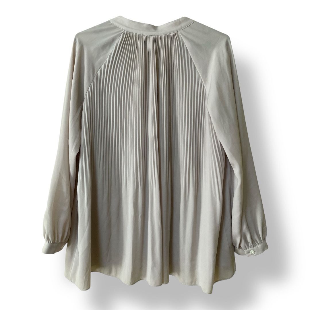 美品☆20SS☆セオリーリュクス トリアセテート ブラウス 長袖 ベージュ 美品☆20SS☆セオリーリュクス トリアセテート ブラウス 長袖