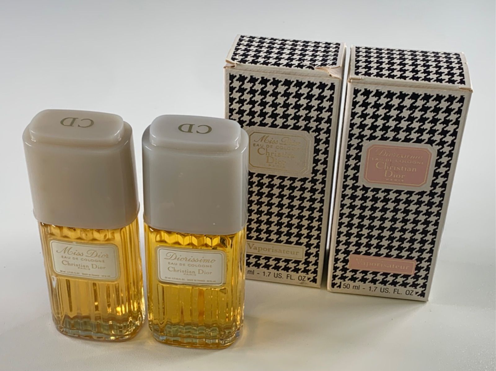 未使用品？ 2本 まとめ売り 残量ほぼ満タン Christian Dior クリスチャン ディオール 香水 Miss Dior ミス ディオール Diorissimo ディオリッシモ EAU DE COLOGNE オーデコロン 50ml 箱付き 管理M160