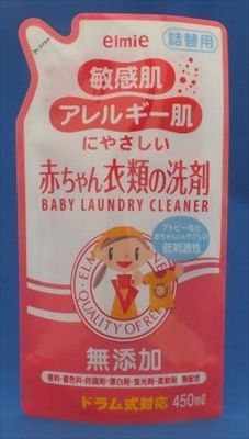まとめ買い-24点セット エルミー敏感肌 アレルギー肌赤ちゃん衣類洗剤詰替４５０ＭＬ コーセー 衣料用洗剤 自然派