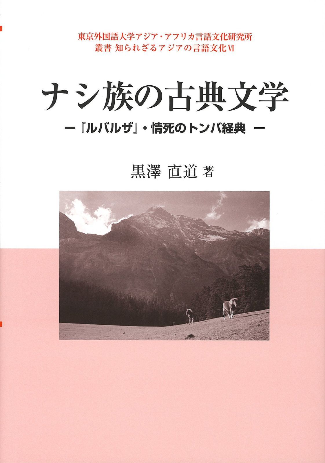 ナシ族の古典文学 ― ルバルザ 情死のトンバ経典― 東京外国語大学アジア アフリカ言語文化研究所叢書―知られざるアジアの言語文化