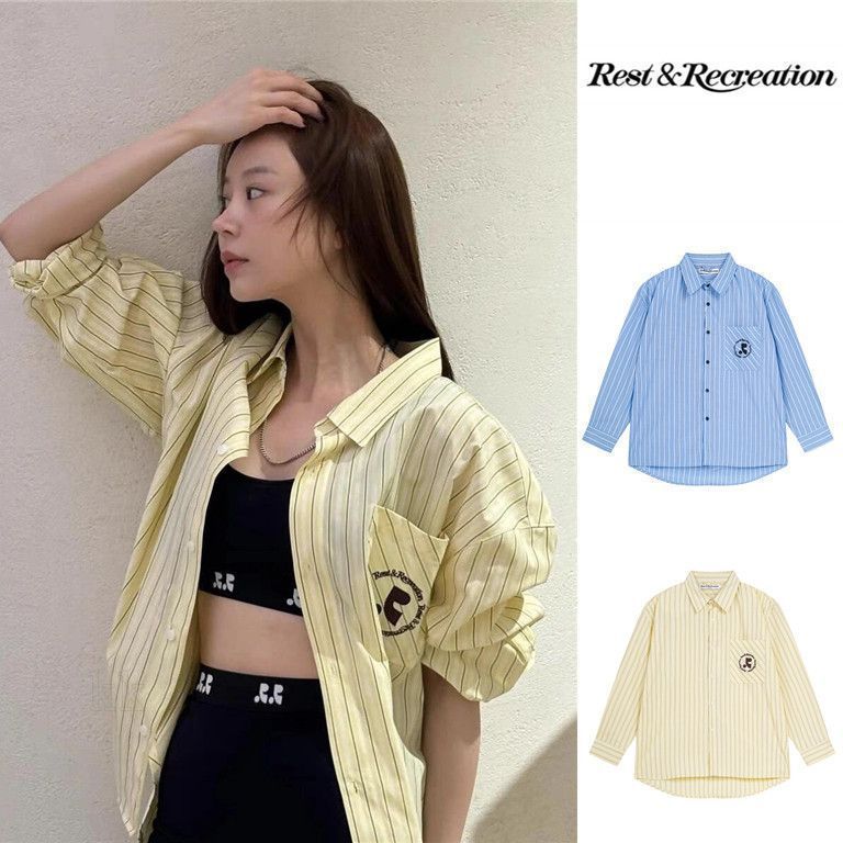 売れ筋商品|||Rest&Recreation レストアンドレクリエーション ストライプシャツ 長袖 ビジネス 縞 韓国 ファッション 新品未使用 Rest&Recreation レストアンドレクリエーション