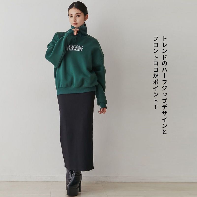 完売品！ GYDA ジェイダ ハーフジップ スウェット トレーナー トップス 完売品！ GYDA ジェイダ ハーフジップ スウェット トレーナー