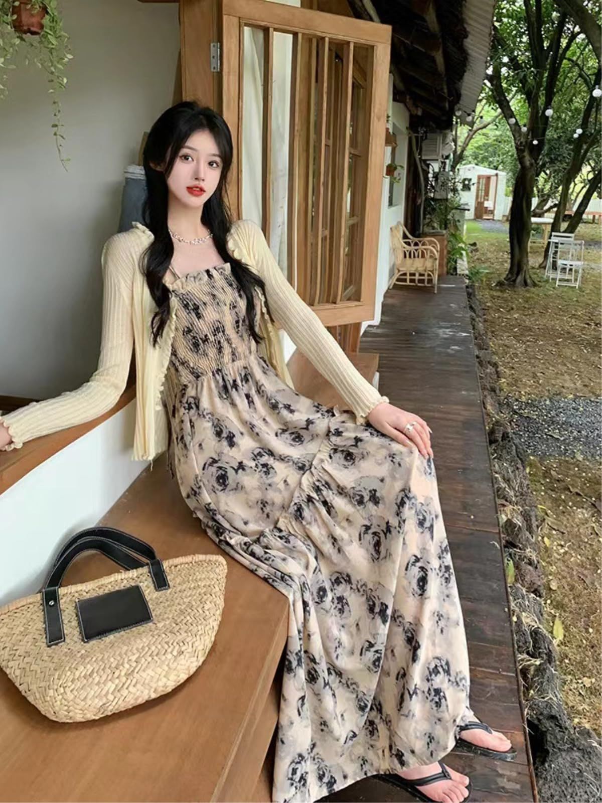 春のお出かけに最適❤️シンプルワンピースデートも普段着にも◎ 可愛い春服刺繍ワンピース 809 | 可愛い服量産型服通販24cm