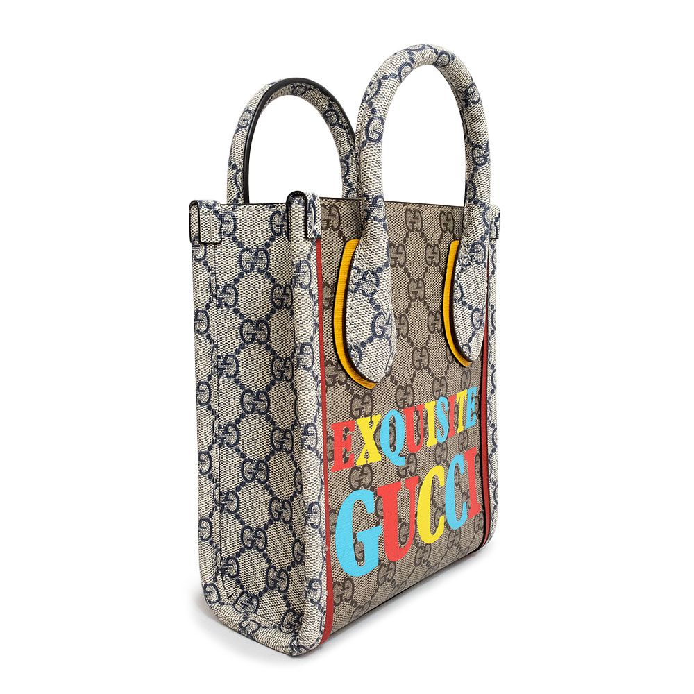 グッチ EXQUISITE ミニ トート 2way ショルダー ハンドバッグ 斜め掛け GGスプリームキャンバス マルチカラー ベージュ 699406  GUCCI