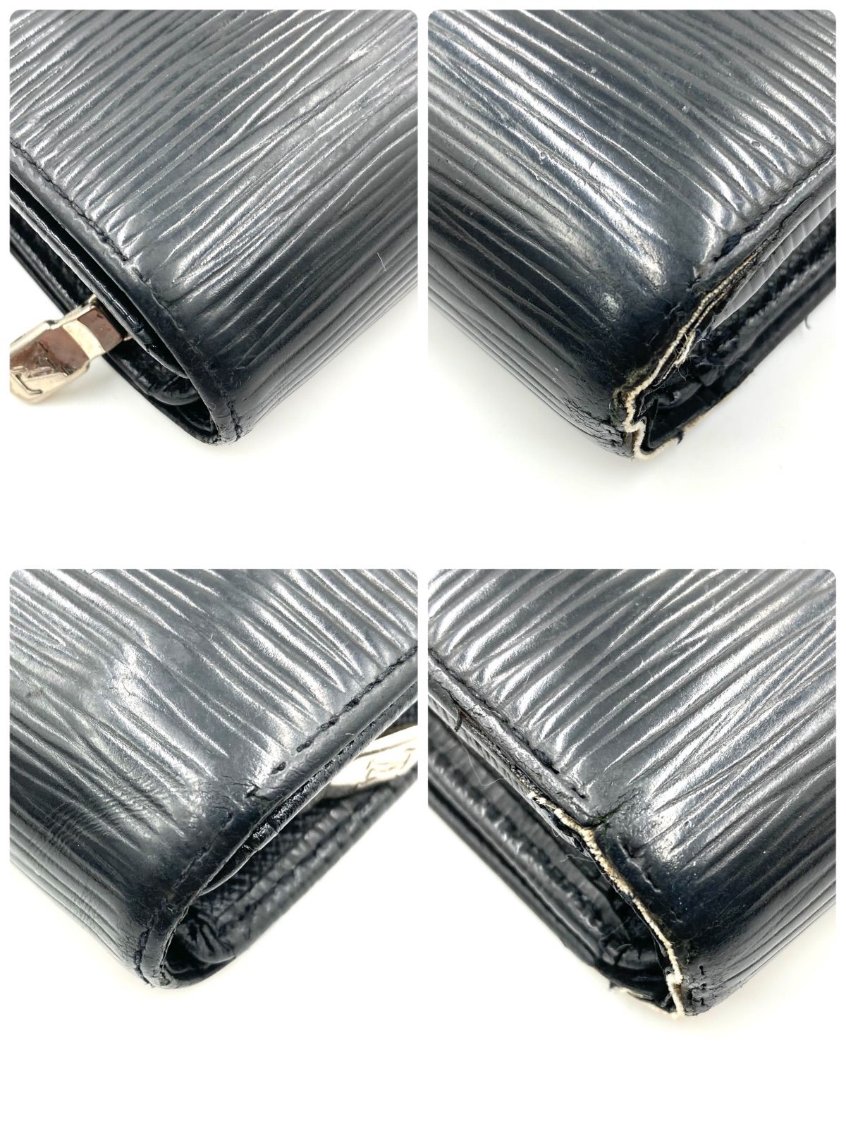 鑑定済・美品★ルイヴィトン　エピ　ポルトフォイユ・トレゾール　ノワール 鑑定済・美品☆ルイヴィトン エピ ポルトフォイユ・トレゾール
