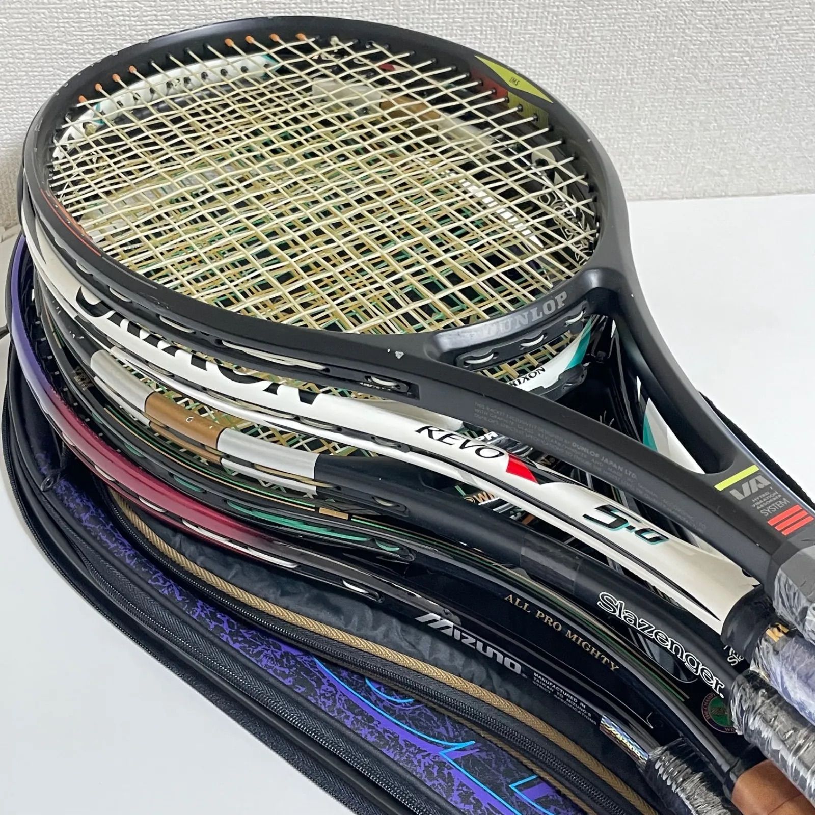 DUNLOP SRIXON Slazenger Wimbledon MIZUNO ダンロップ スラセンジャー スリクソン ウィンブルドン ミズノ 硬式テニスラケット 5本セット まとめ POWER MASTER REVO5.0 PRO Light90 など