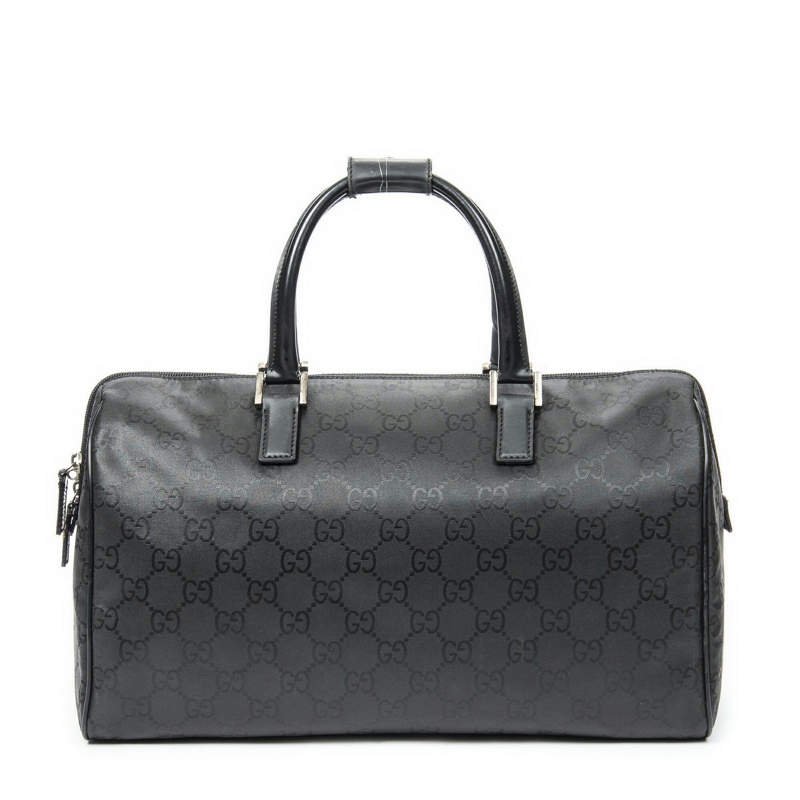 GUCCI グッチトラベル ライン ボストン黒GGナイロンキャンバスA