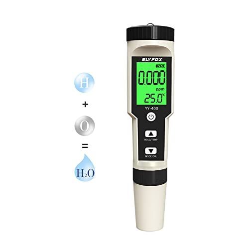 Slyfox 4 in1 PH/ORP/H2/温度 水質測定器 ORP計 酸化還元電位計 自動温度 水質検査 水族館、水耕栽培、実験室など適用 日本語説明書付き
