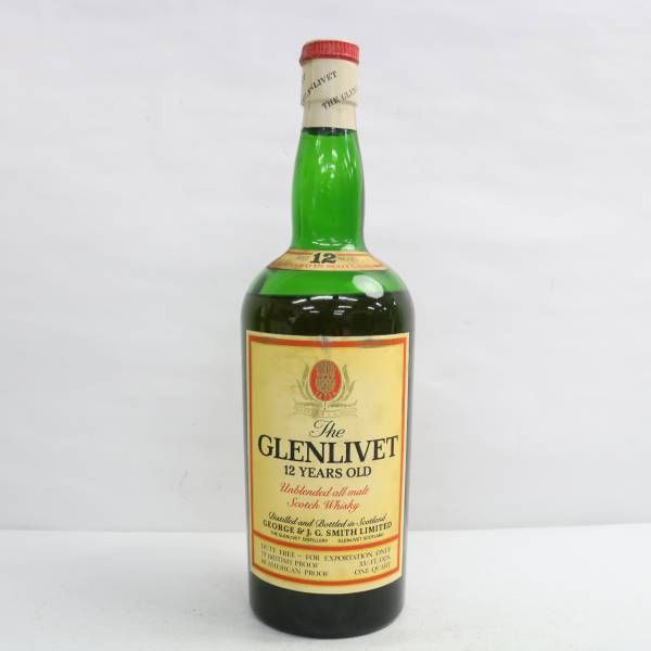 GLENLIVET（グレンリベット）12年 アンブレンデッド オールモルト 旧 赤アザミ 43% 750ml ※ラベル傷み・液面低下  F24G010163 - メルカリ