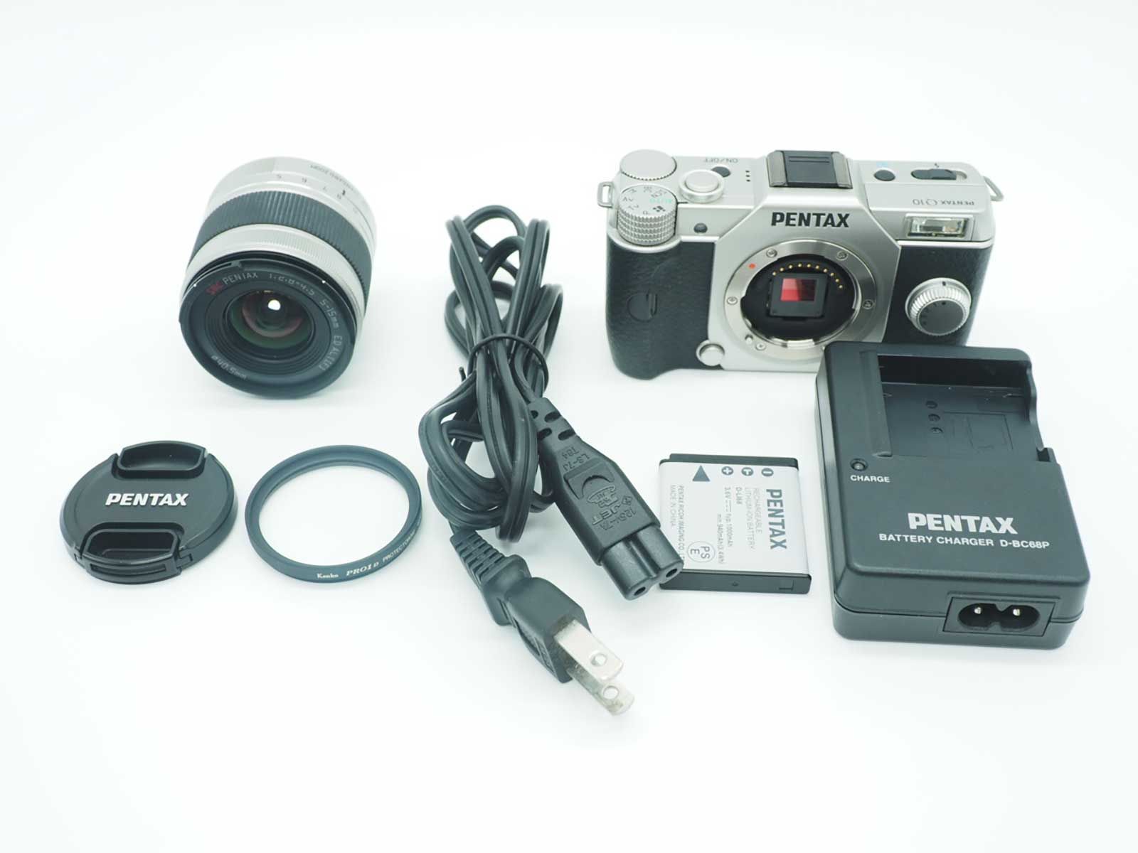 ペンタックス Pentax Q 10 Silver 12 4 MP Digital Camera 02 Lens Kit Japan Z 5557 A