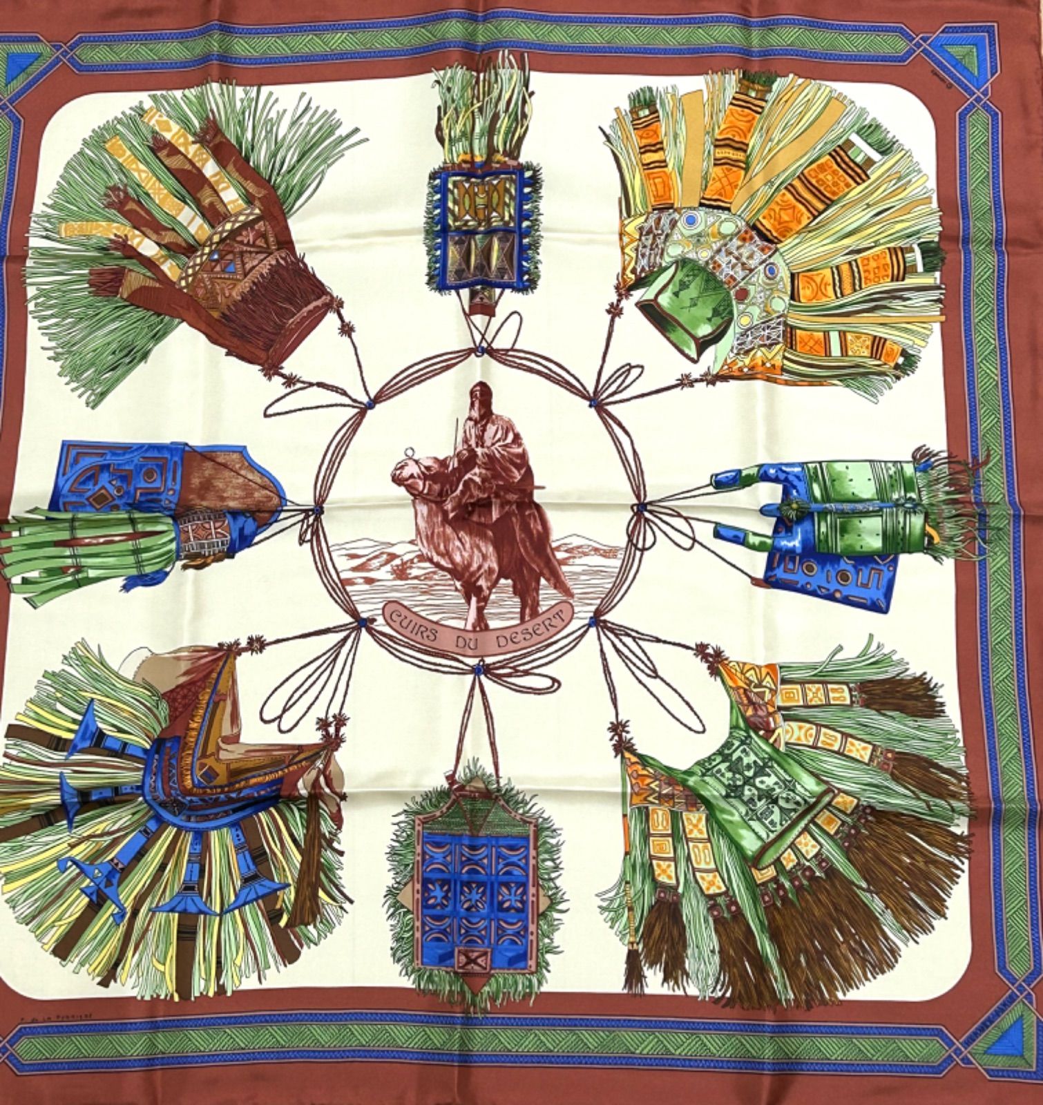 HERMES エルメス カレ90 CUIRS DU DESERT スカーフ - メルカリ