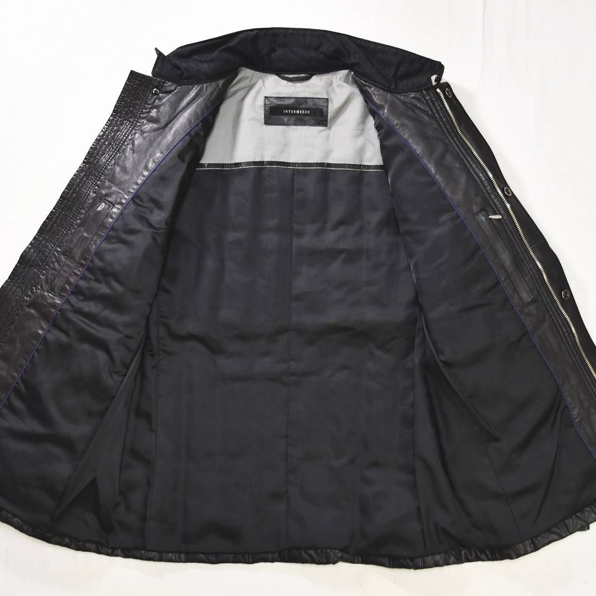 本革】 日本製 インターメッツォ INTERMEZZO 羊革 ラム レザー 
