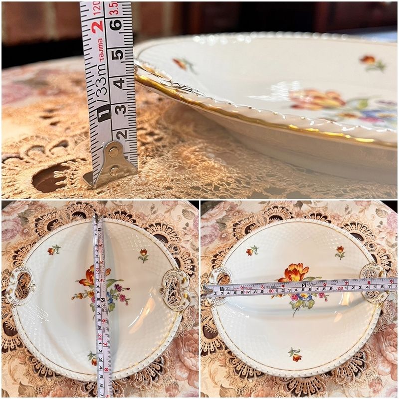 B&G　ビングオーグレンダール　サクソンフラワー 希少品 B&G ビングオーグレンダール サクソンフラワー 皿 25cm