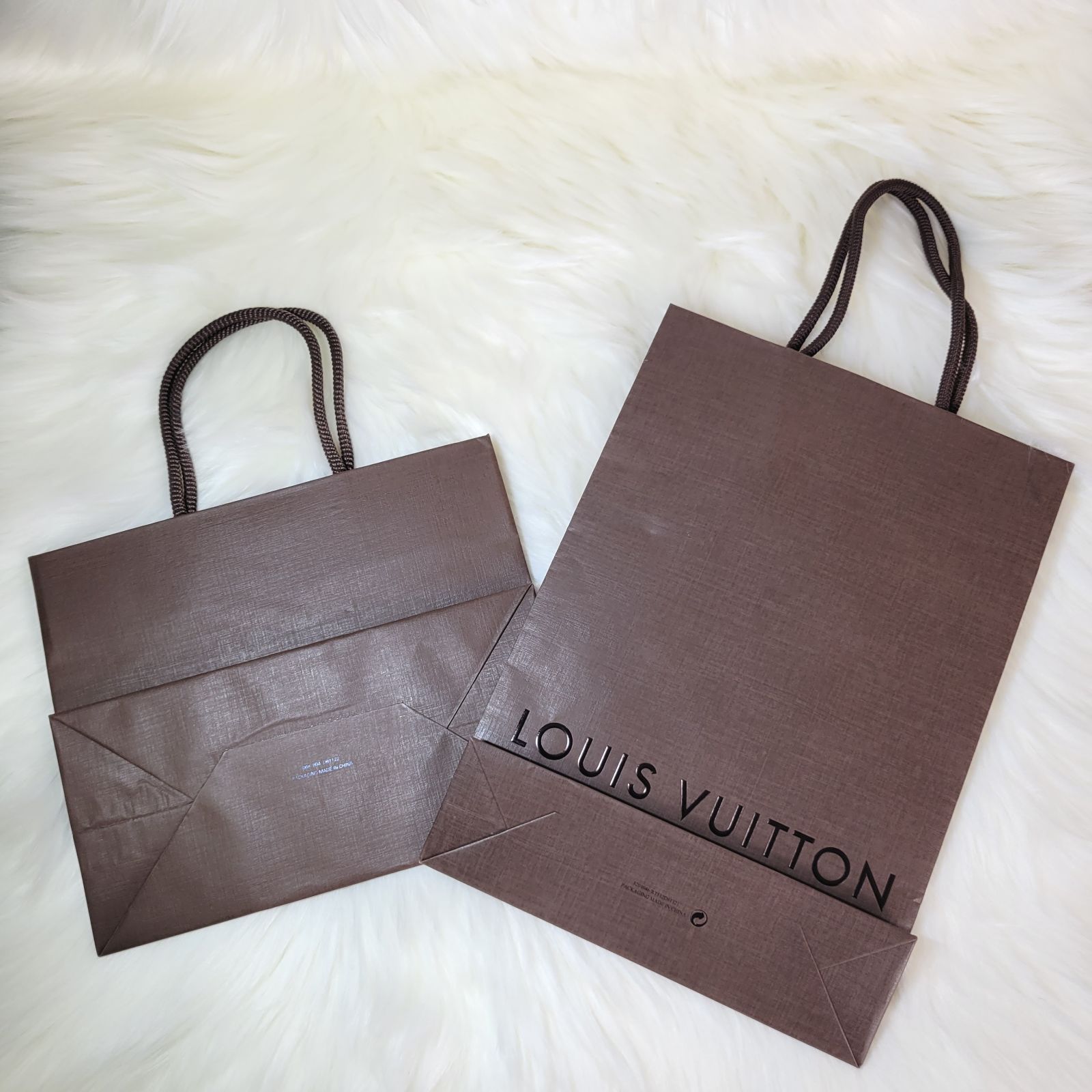 Louis Vuitton ルイヴィトン ショップ紙袋 ２枚セット ブラウン - メルカリ