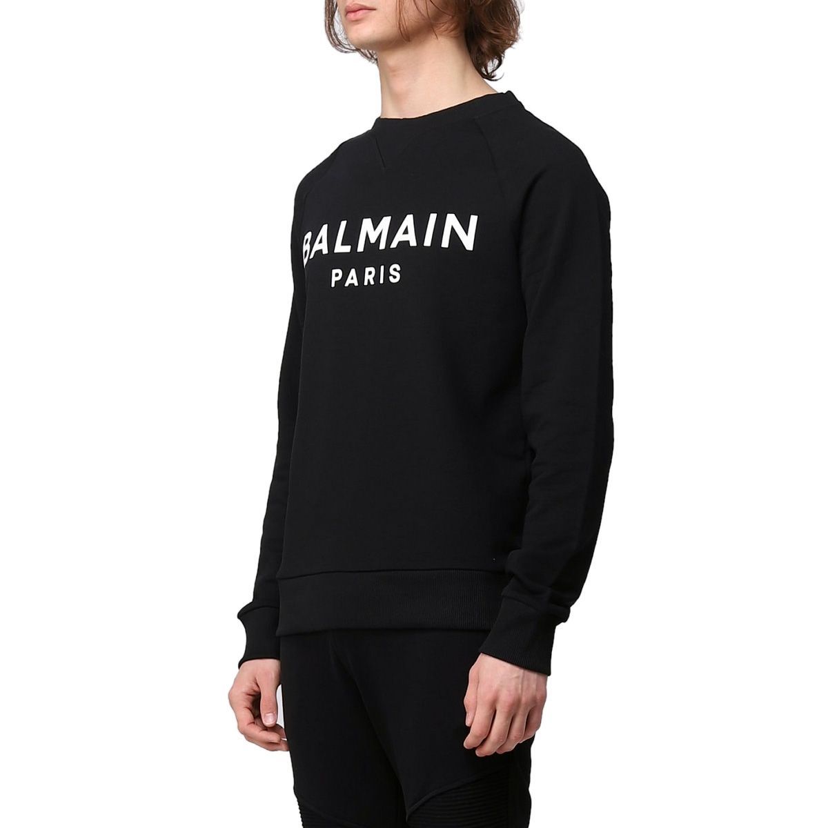 2 BALMAIN バルマン AH1JQ005 BB65 EAB ブラック スウェット 