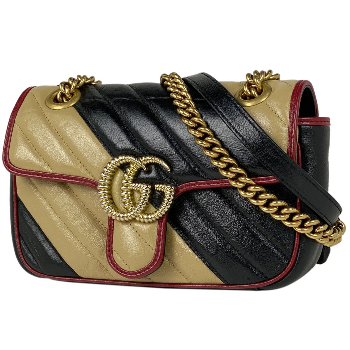 グッチ GUCCI GGマーモント ミニ チェーン ショルダーバッグ