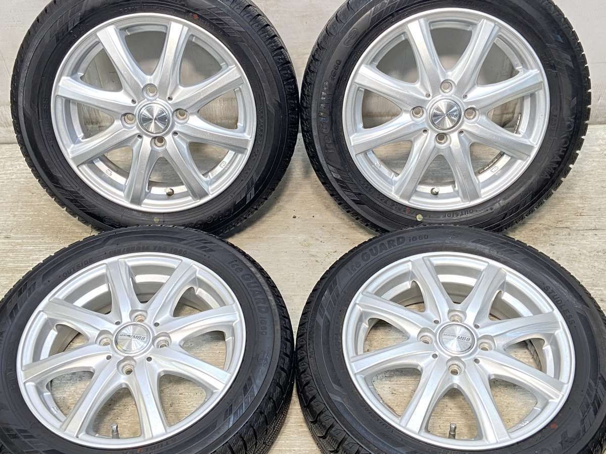 155/65R14 nヨコハマ アイスガード iG60 n MACBES MB8 n14x4.5 45 100-4穴