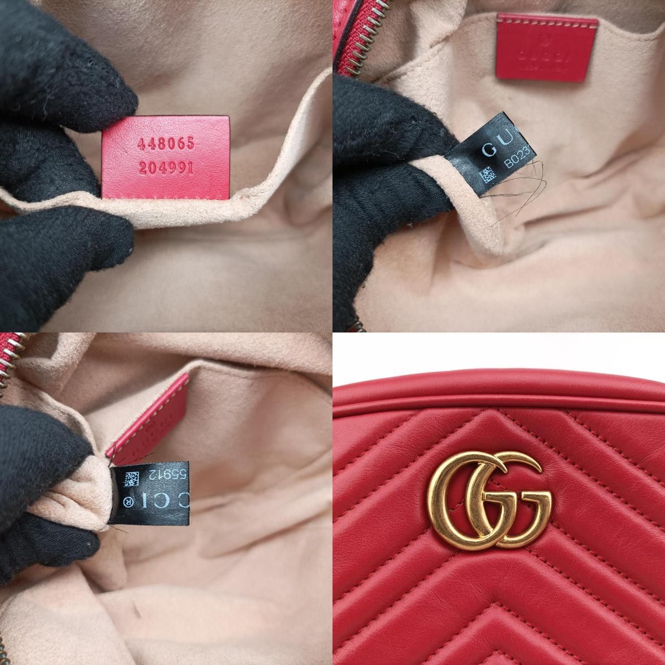 グッチGucciGGマーモントレッドレザー448065B023155912