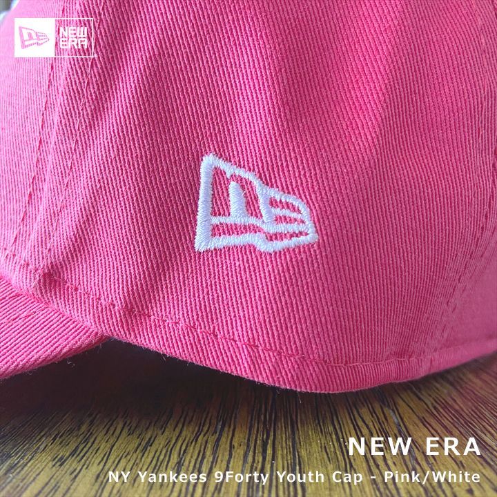 52-56cmで調整可】New Era☆NY Yankees 9Forty Youth CAP ピンク