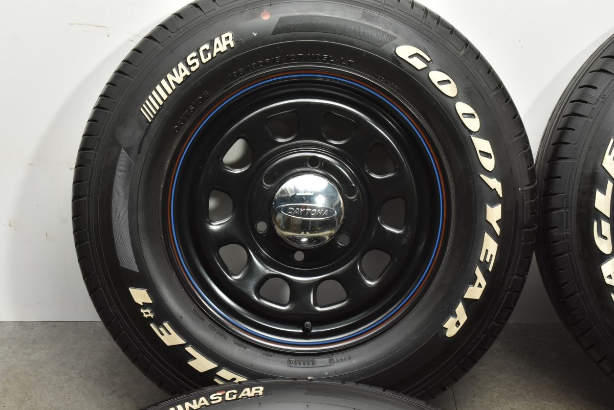 バリ溝 美品】デイトナ 15in 6.5J +25 PCD139.7 グッドイヤー イーグル