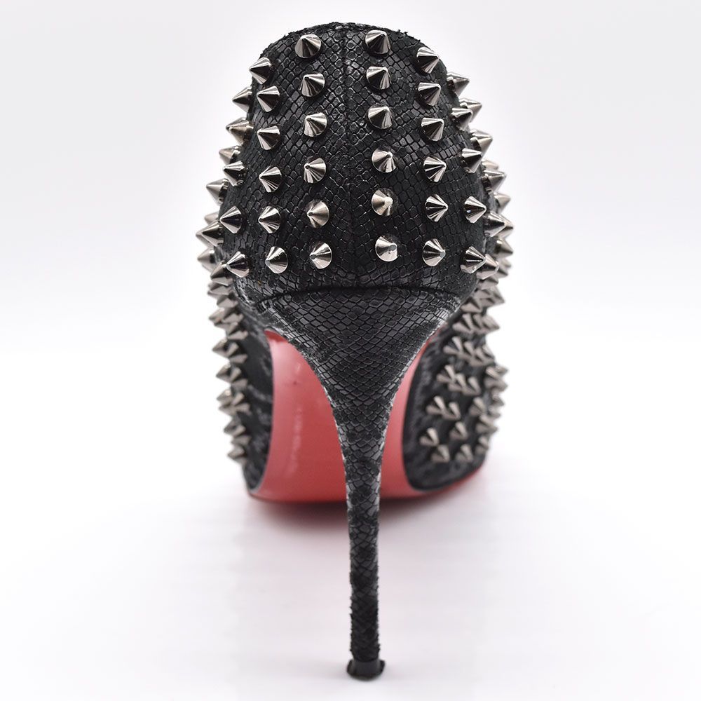 Christian Louboutinクリスチャンルブタンポインテッド39レッド Pumppie 85 ブラック カーフレザー - Shoes - Women - Christian