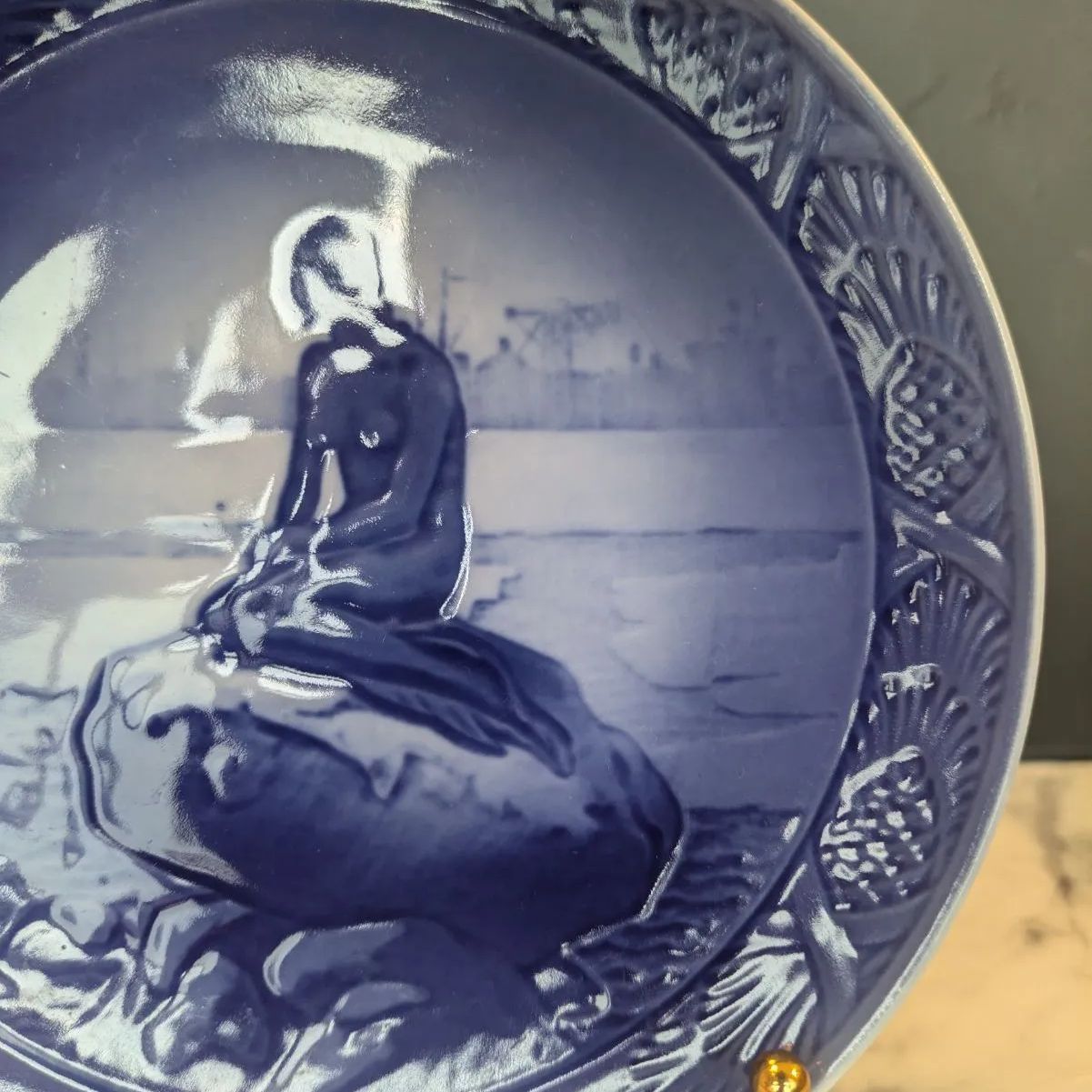 希少品 ロイヤルコペンハーゲン イヤープレート 1962年 冬の小さな人魚 1級