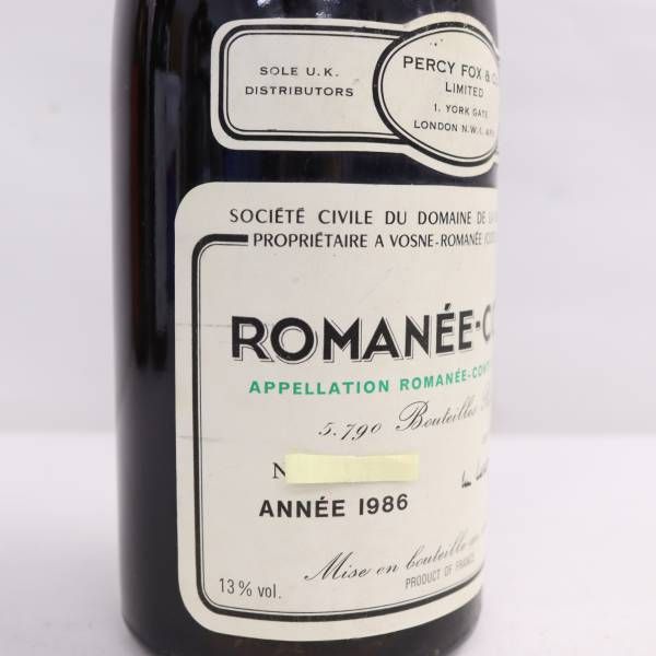 DRC ROMANEE-CONTI（ロマネコンティ）1986 13％ 750ml F23I130004-