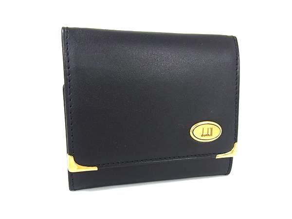 dunhill ダンヒル レザー コインケース コインパース 小銭入れ メンズ レディース ブラック系 FK8449