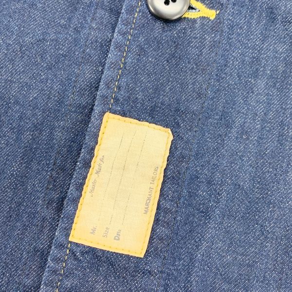 KAPITAL 8ozデニム ショップコート ステンカラー ロング丈 ベルト付き