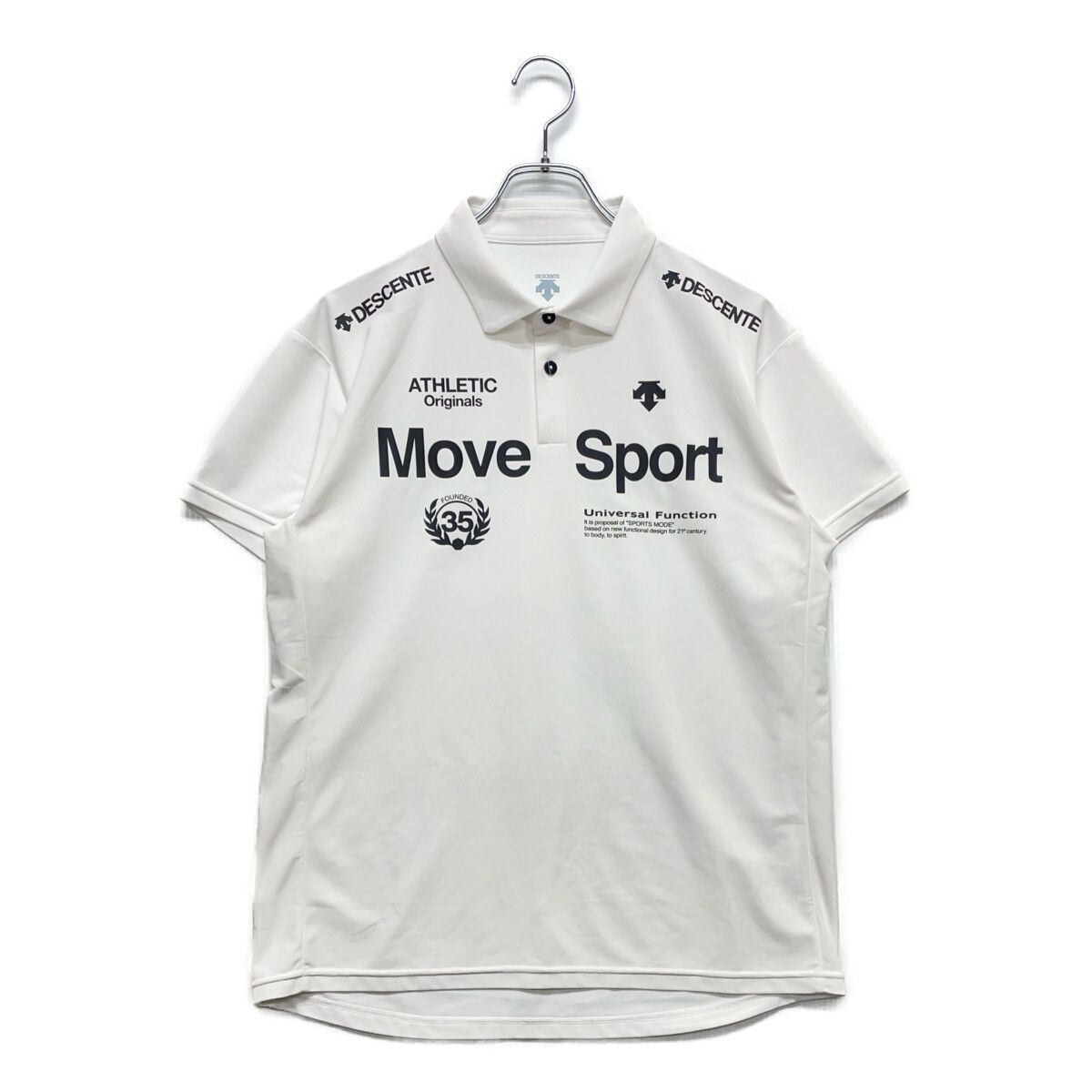 中古 メンズ デサントゴルフ DESCENTE GOLF 半袖シャツ O 白×黒