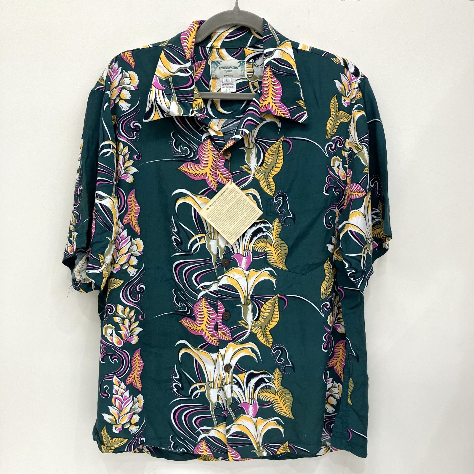 未使用タグ付き】KAMEHAMEHA カメハメハ アロハシャツ Aloha Shirt  
