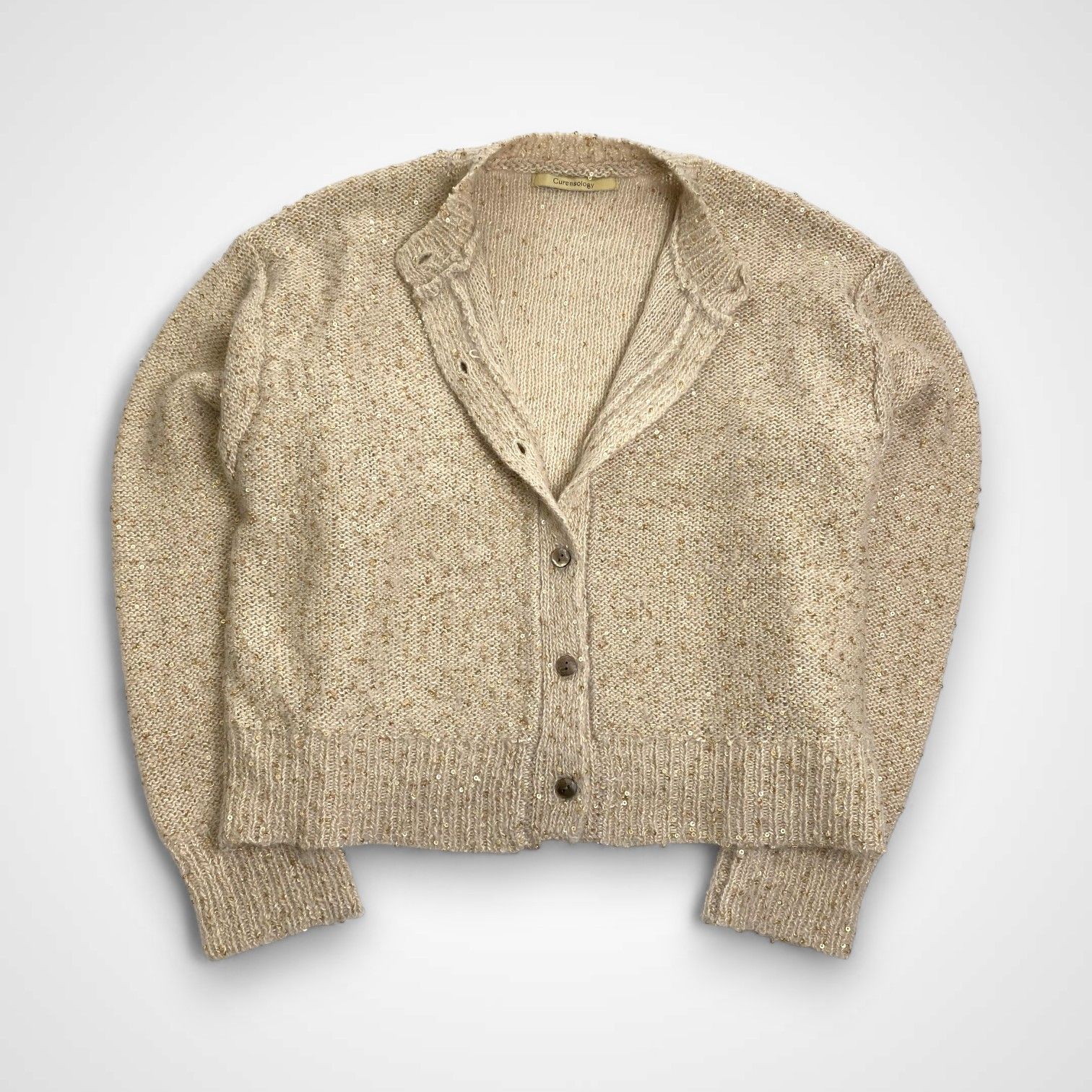 Curensology カレンソロジー / スパングルショートカーディガン 美品