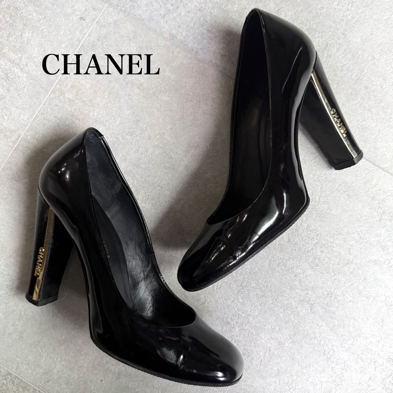 シャネルパンプス36C ヒール約10cm