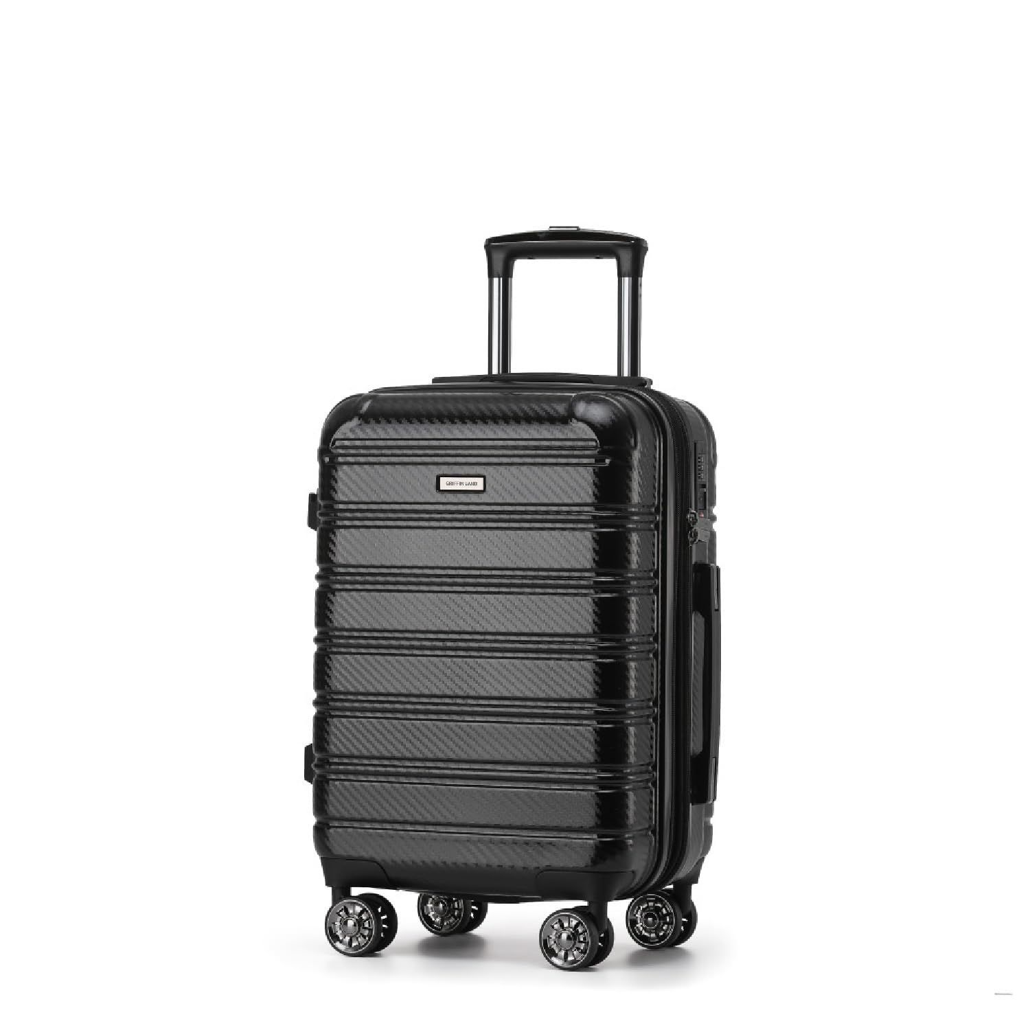 Color ブラック_Size Small グリフィンランド スーツケース AP7663 ブラック 機内持ち込み Sサイズ 33.1リットル 3.1kg 拡張機能付き キャリーケース キャリーバッグ 拡張 YKKファスナー TSAロック 修学旅行 海外旅行