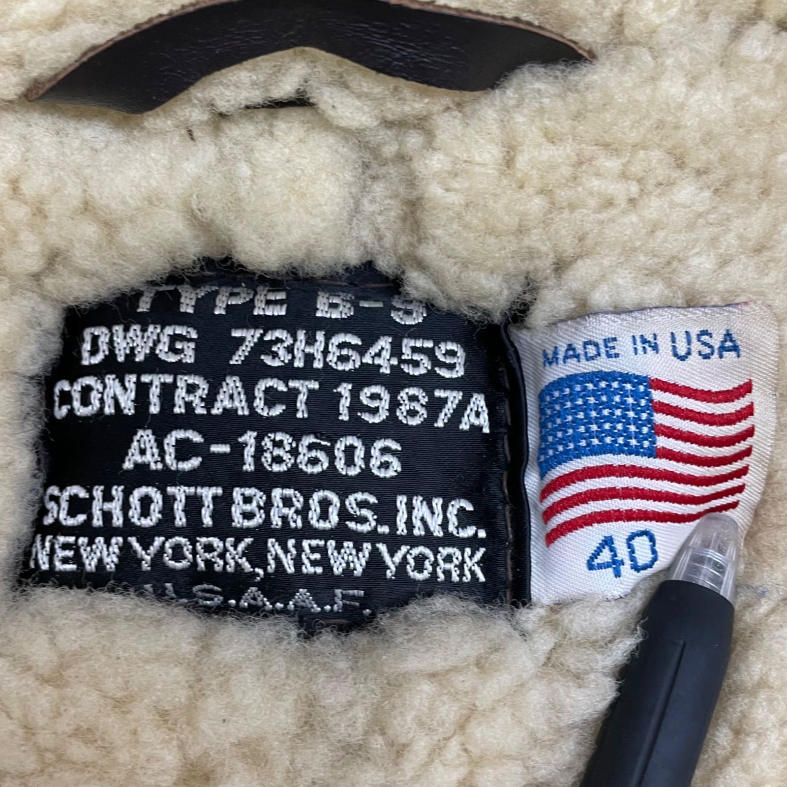 SCHOTT BROS.INC. ショット アメリカ製 AC-18606 B-9 フライト