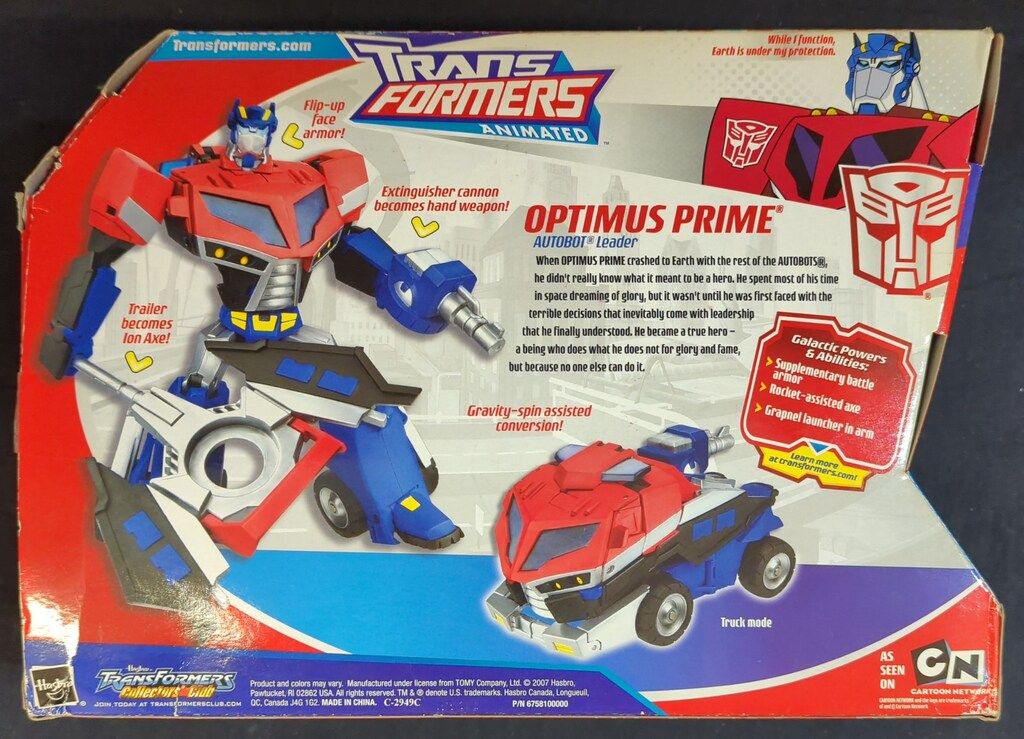 HASBRO ANIMATED VOYAGER OPTIMUS PRIME | 肩にサイバトロンマーク無し