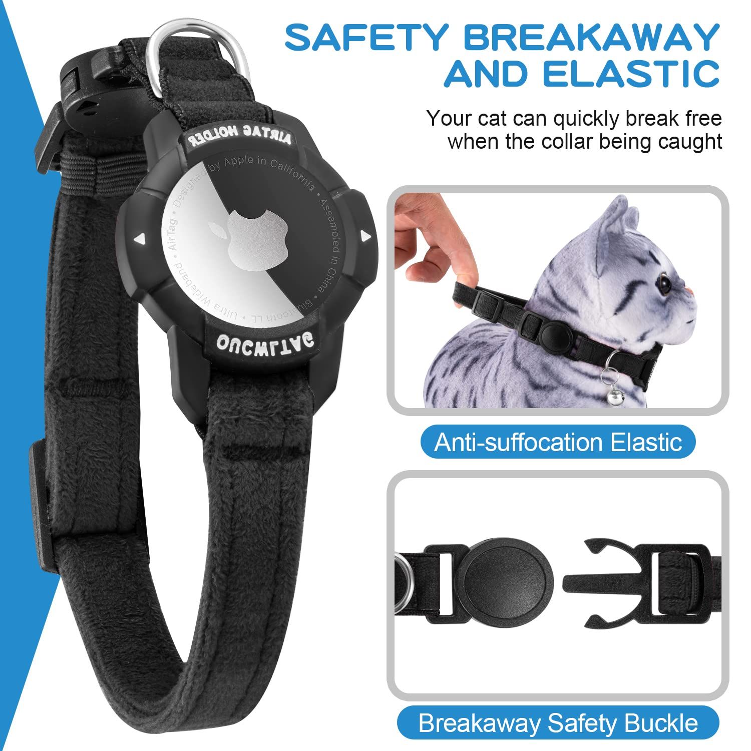 OUCWLTAG ルミナス AirTag 猫 首輪 分離 OUCWLTAG GPS 猫 首輪 Apple