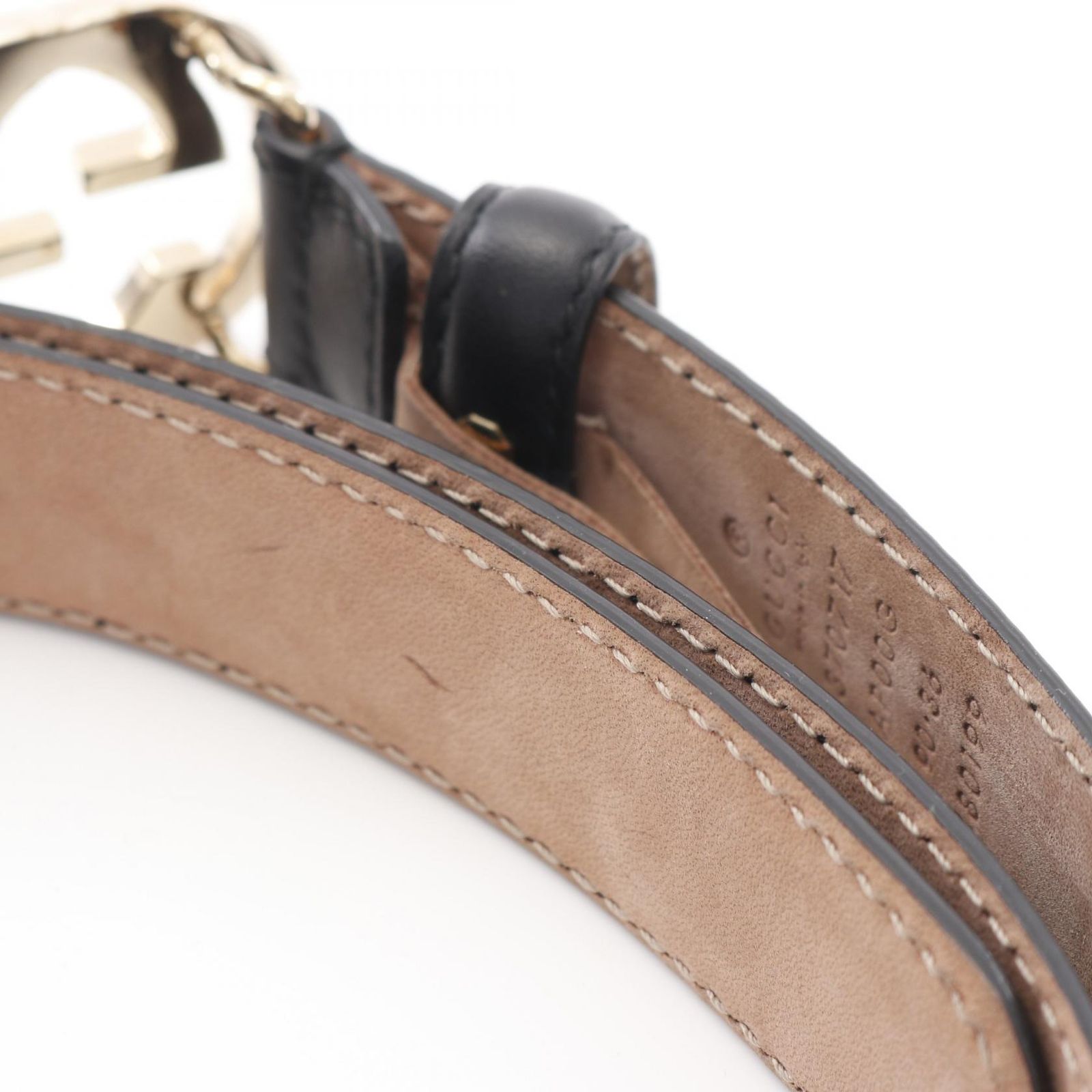 グッチ　GUCCI 革ベルト　☆未使用品 中古・古着通販】GUCCI (グッチ) レザーベルト ブラック