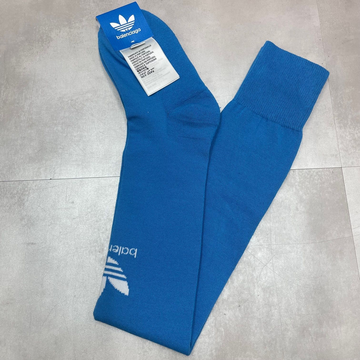 正規 adidas GUCCI ロゴ ソックス 靴下 733148 アディダス グッチ ブルー 86724A1