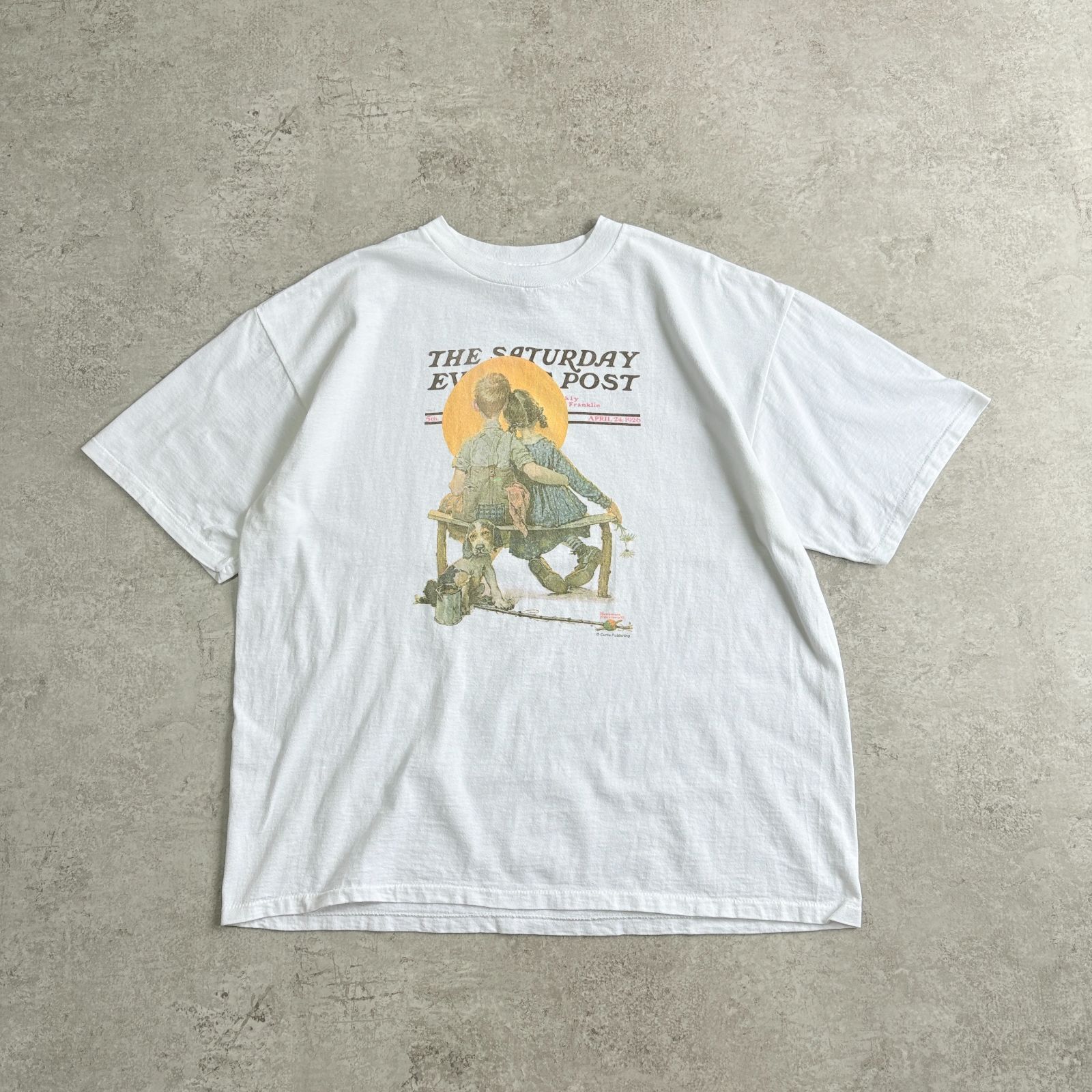 L 奇跡のデッド Norman Rockwell Fishing Shirt L 奇跡のデッド Norman Rockwell Fishing Shirt
