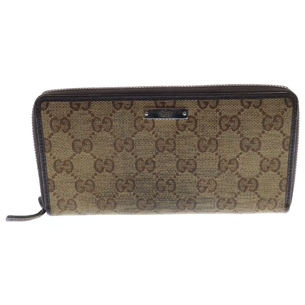GUCCI (グッチ) GG Canvas Round Zipper Wallet 112724 GGキャンバス ラウンドジップ ウォレット 長財布 ベージュ