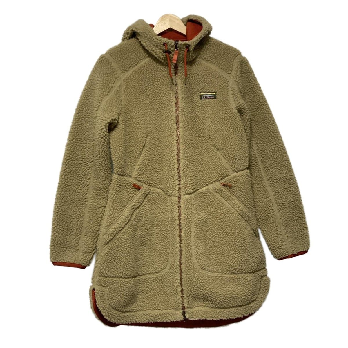 L.L.Bean エルエルビーン コート サイズS レディース - ベージュ 長袖|ボア|ジップアップ|冬
