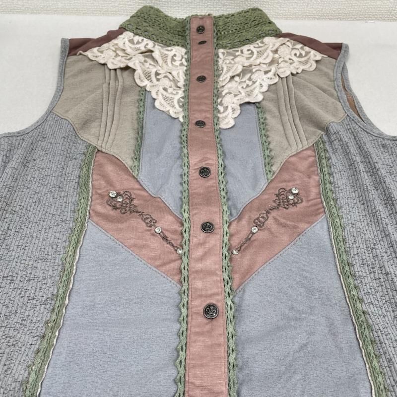 OZZ CROCE オッズオン セットアップ ビクトリア バロック調 タンクトップ ノースリーブ ボレロ セットアップ レース フリル FORTGASGNV_COM_BR