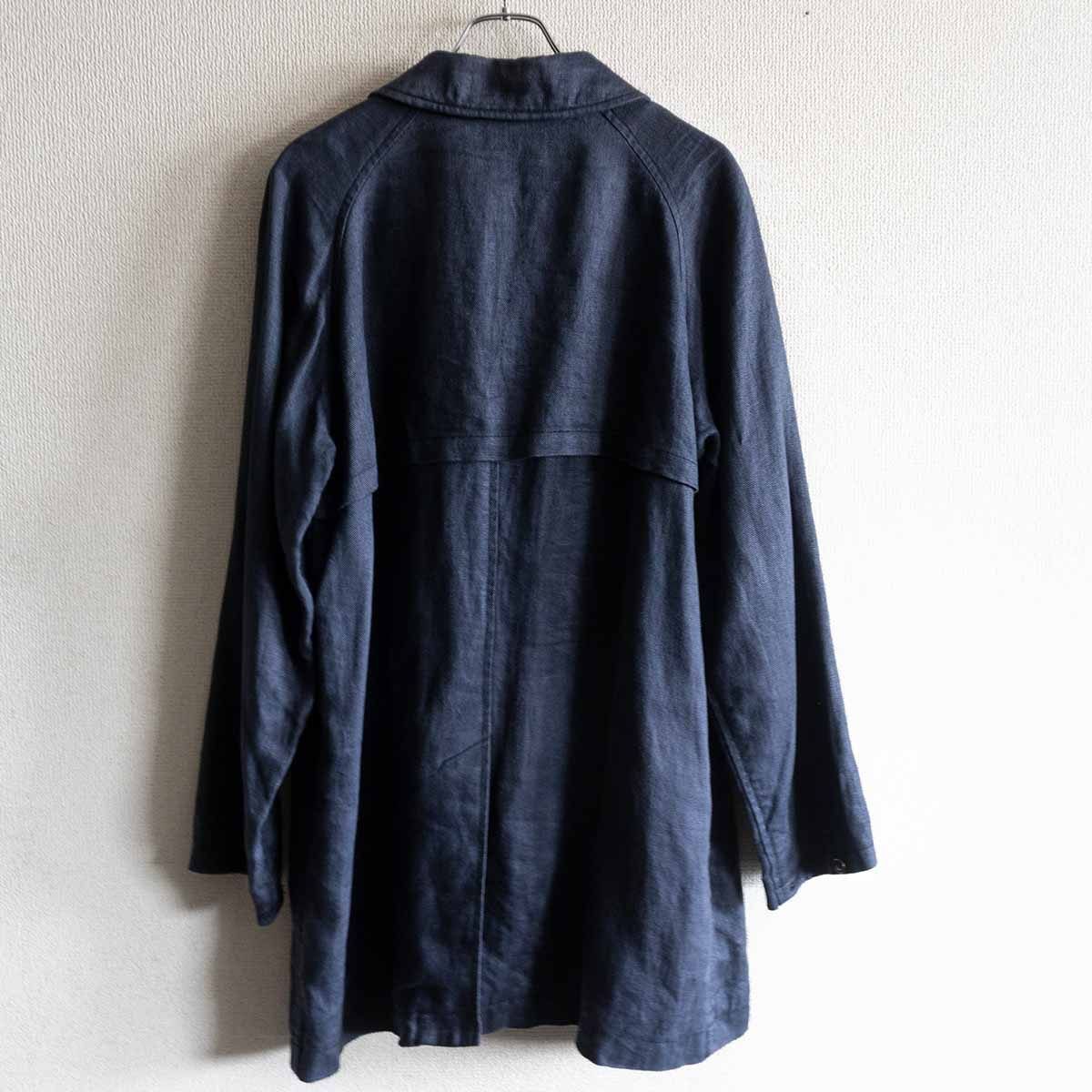 nest robe CONFECT インディゴ 4 美品 雰囲気抜群】nest robe confect【インディゴリネン ステンカラー