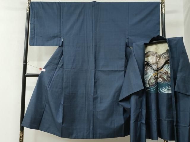 平和屋着物●男性 本場大島紬 アンサンブル 100亀甲 総詰め 正絹 CAAW8573yc
