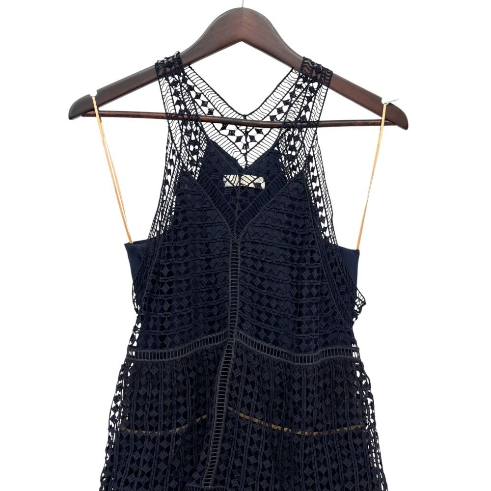 美品 Chloe クロエ カットワークレース フリルドレス ワンピース