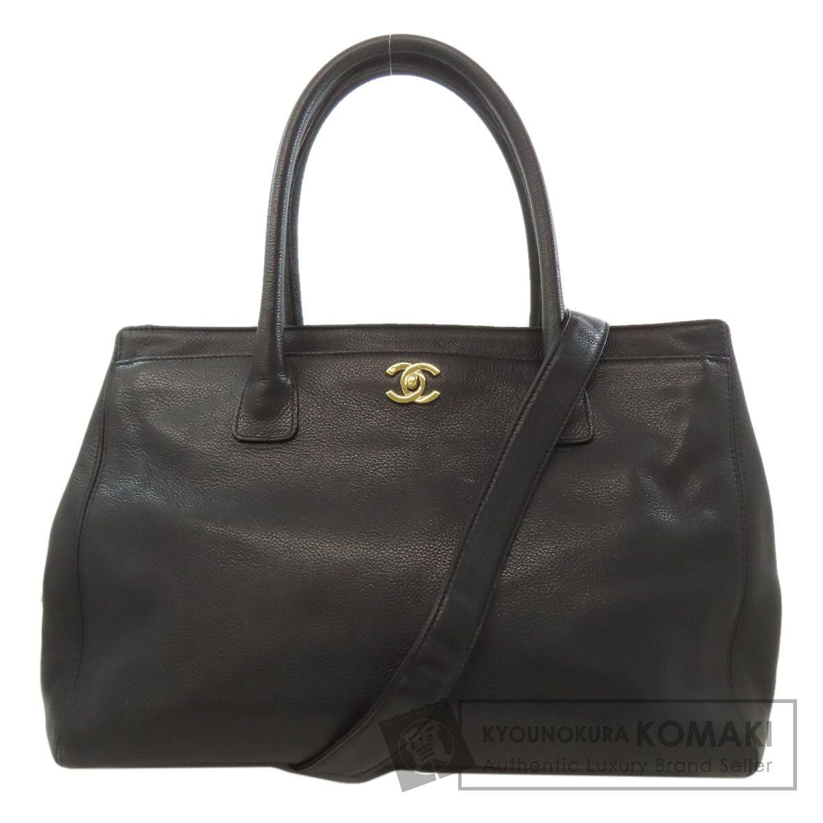 CHANEL シャネル エグゼクティブトート ゴールド金具 2WAY トートバッグ カーフ レディース