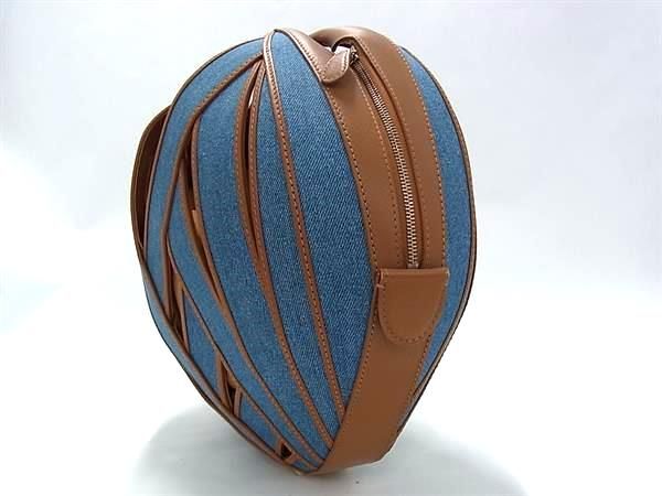 □極美品□ PERRIN PARIS ペランパリ パニエ デニム×レザー  