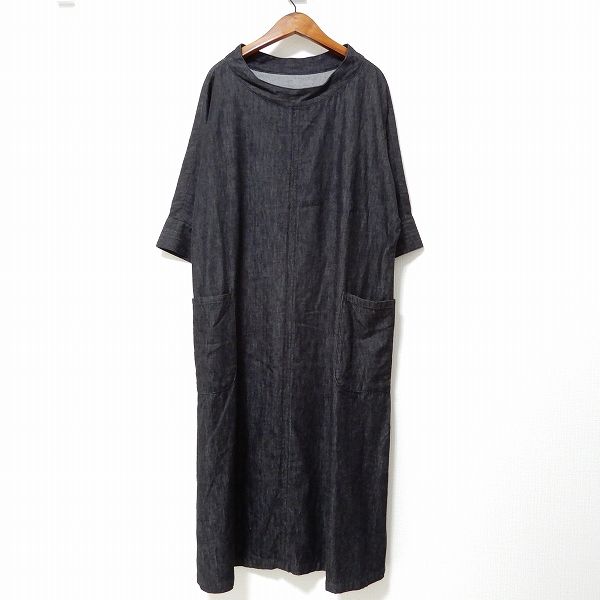 anc 根々 群言堂 グンゲンドウ ワンピース ドルマン 黒系 デニム調 レディース 959057